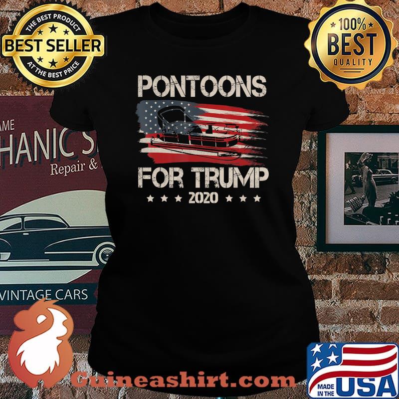 Pontoons For Trump 2020 Shirt Pontoon Boat Owner T-Shirt Laides tee