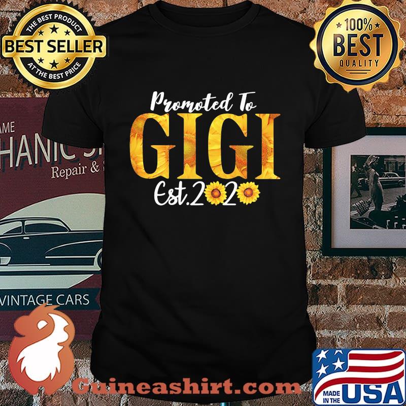 Promoted to gigi est. 2020 sunflower shirt