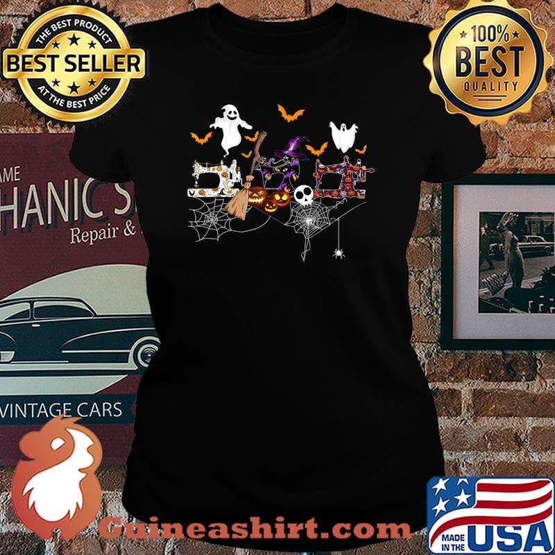 Quilter Scary Halloween Costume Sewing Machine Seamstress T-Shirt Laides tee