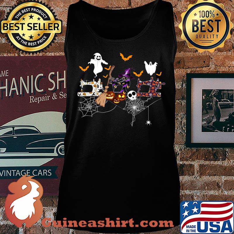 Quilter Scary Halloween Costume Sewing Machine Seamstress T-Shirt Tank top
