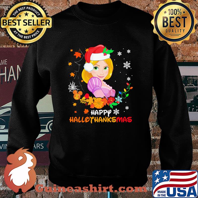 Rapunzel happy hallothanksmas halloween thanksgiving christmas s Sweater