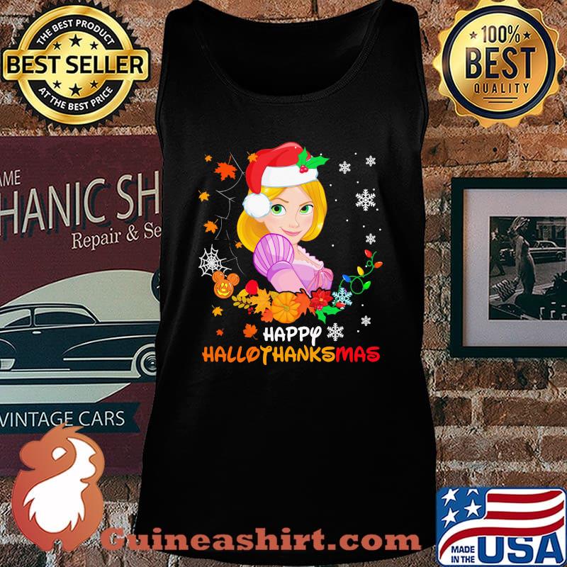 Rapunzel happy hallothanksmas halloween thanksgiving christmas s Tank top