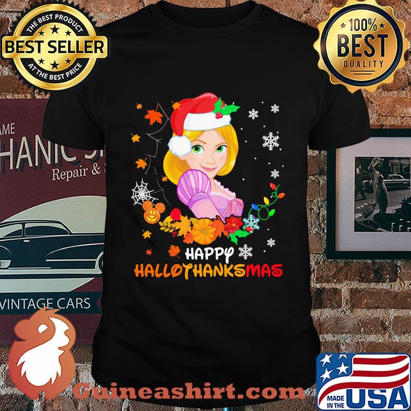 Rapunzel happy hallothanksmas halloween thanksgiving christmas shirt