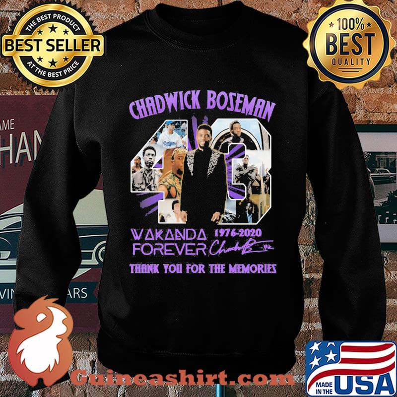 Rip chadwick 43 wakanda forever 1976 2020 thank you for the memories signature s Sweater