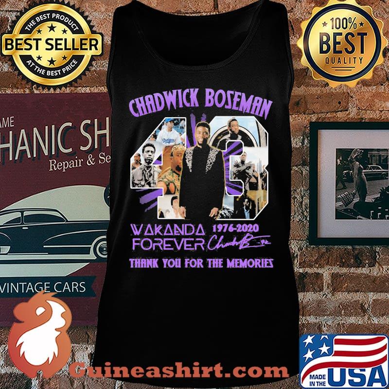 Rip chadwick 43 wakanda forever 1976 2020 thank you for the memories signature s Tank top