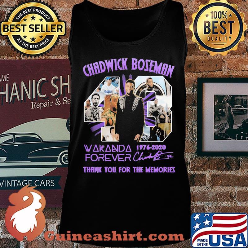 Rip chadwick 43 wakanda forever 1976 2020 thank you for the memories signatures s Tank top