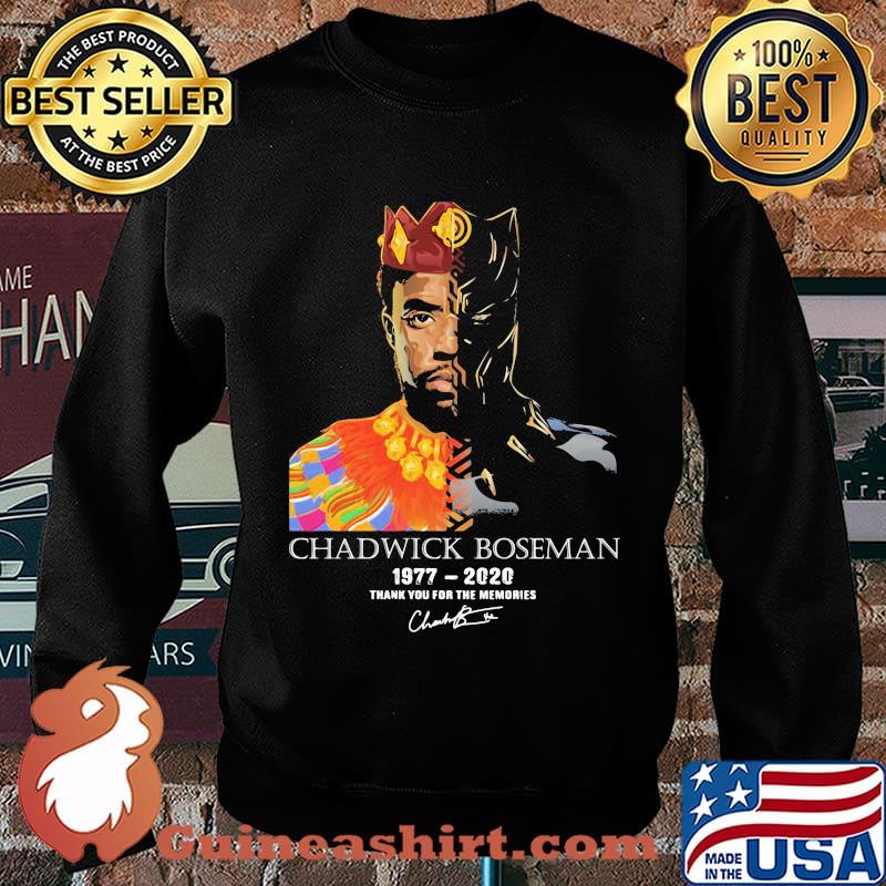 Rip chadwick black panther 1977 2020 thank you for the memories signature art s Sweater