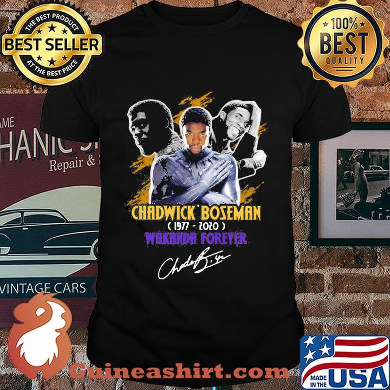 Rip chadwick black panther 1977 2020 wakanda forever signature shirt