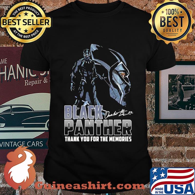 Rip chadwick black panther thank you for the memories signature shirt