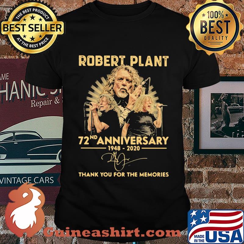 Robert plant 72nd anniversary 1948 2020 thank you for the memories signature shirt