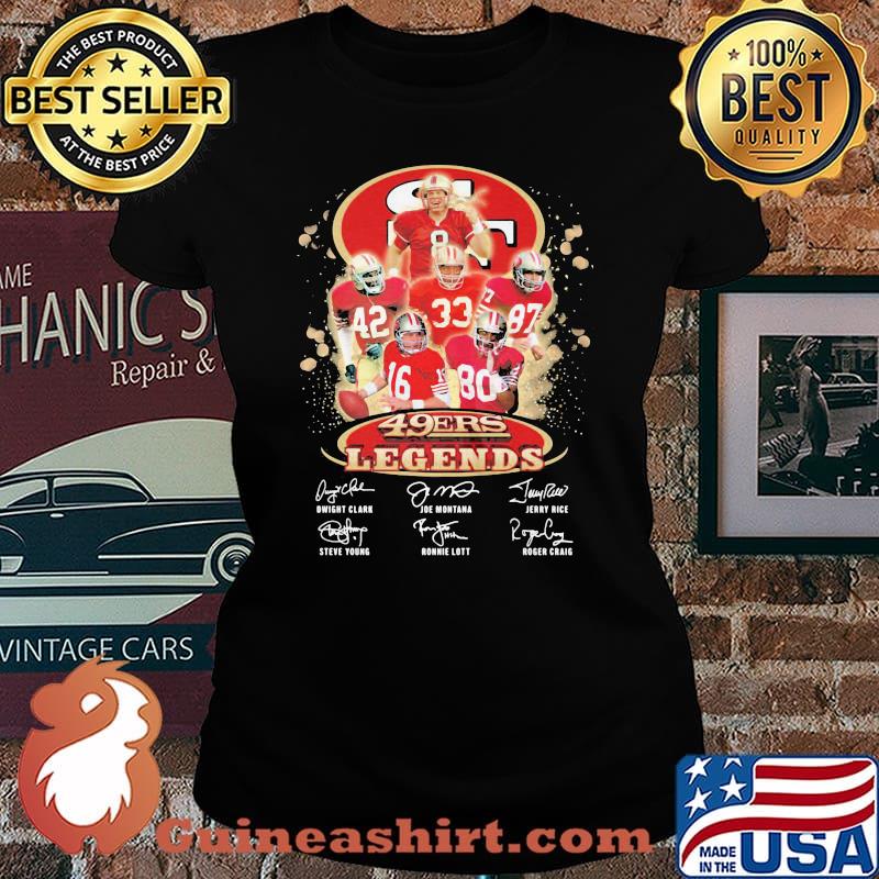 San francisco 49ers legends signatures s Laides tee