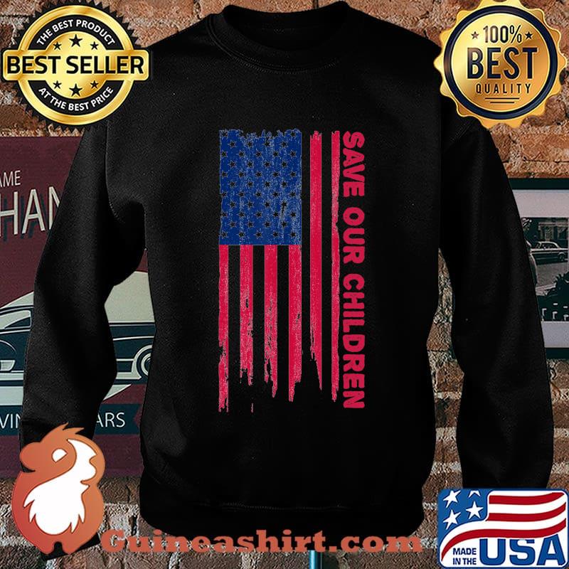 Save Our Children USA Flag End Human Trafficking Awareness T-Shirt Sweater