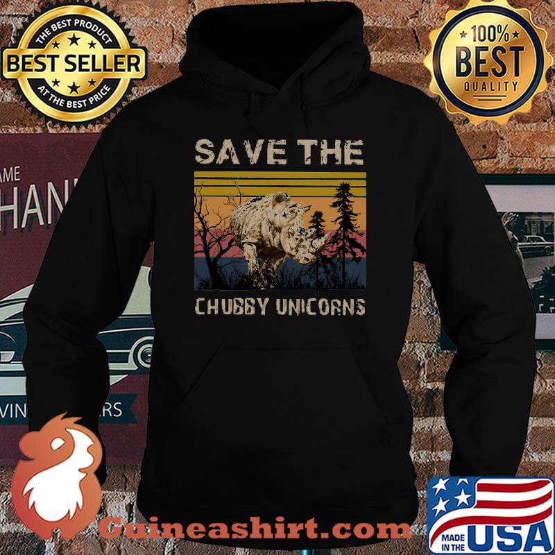 Save the chubby unicorns vintage retro mountain s Hoodie