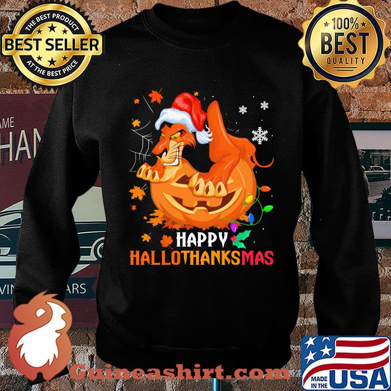Scar happy hallothanksmas halloween thanksgiving christmas s Sweater