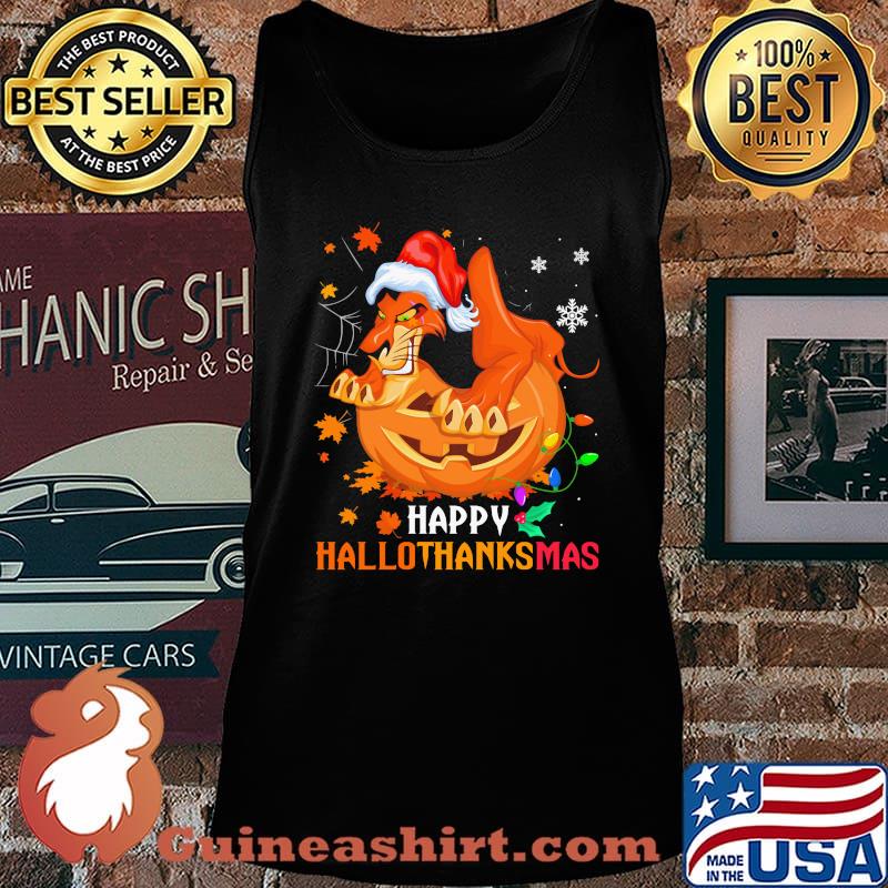 Scar happy hallothanksmas halloween thanksgiving christmas s Tank top