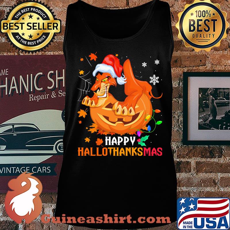 Scar happy hallothanksmas halloween thanksgiving christmas s Tank top