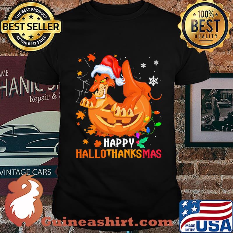 Scar happy hallothanksmas halloween thanksgiving christmas shirt