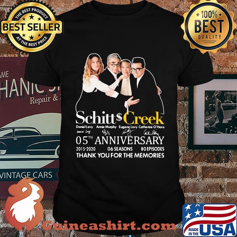 Schitts creek 05th anniversary 20152020 thank for the memories signatures shirt