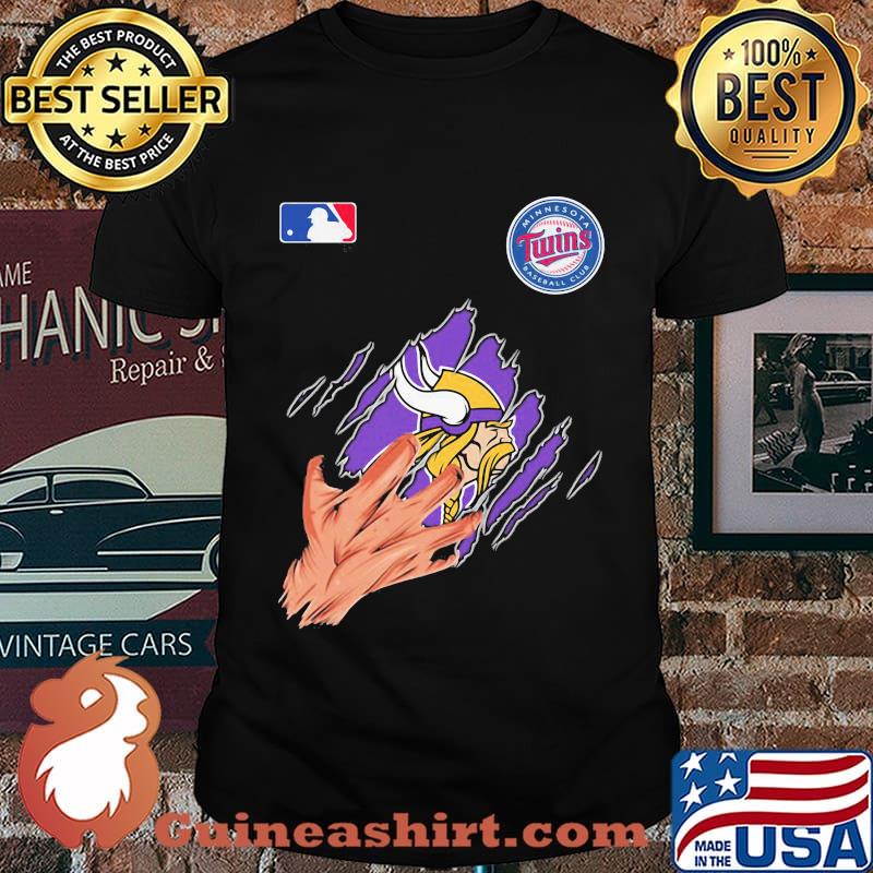 Scratch minnesota vikings logo shirt