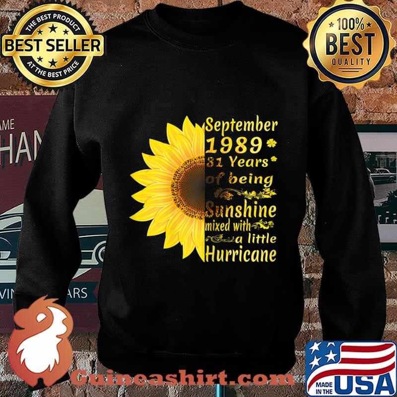 September Girls 1989 Shirt 31st Birthday Gift 31 Years Old T-Shirt Sweater