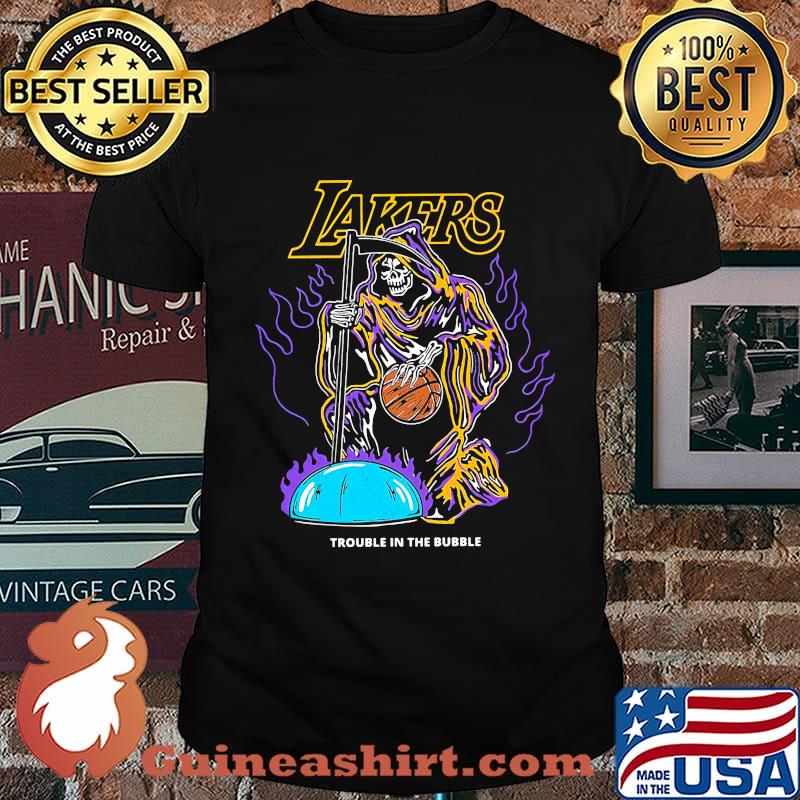 Skeleton death los angeles lakers trouble in the bubble shirt
