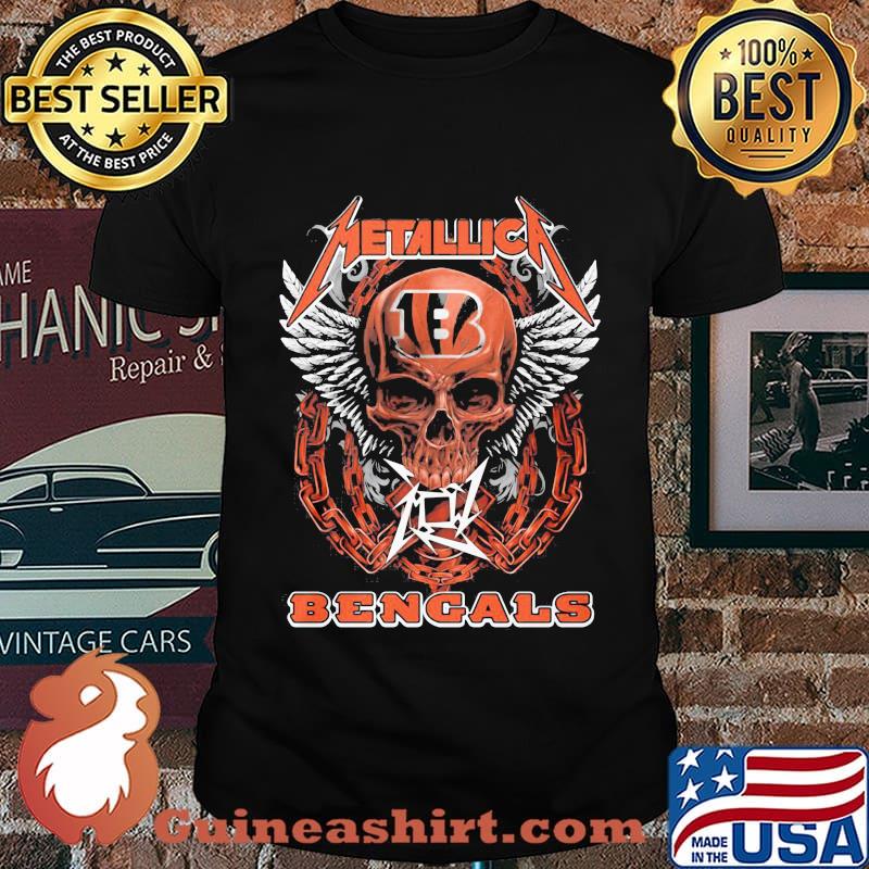 Skull wings cincinnati bengals logo shirt