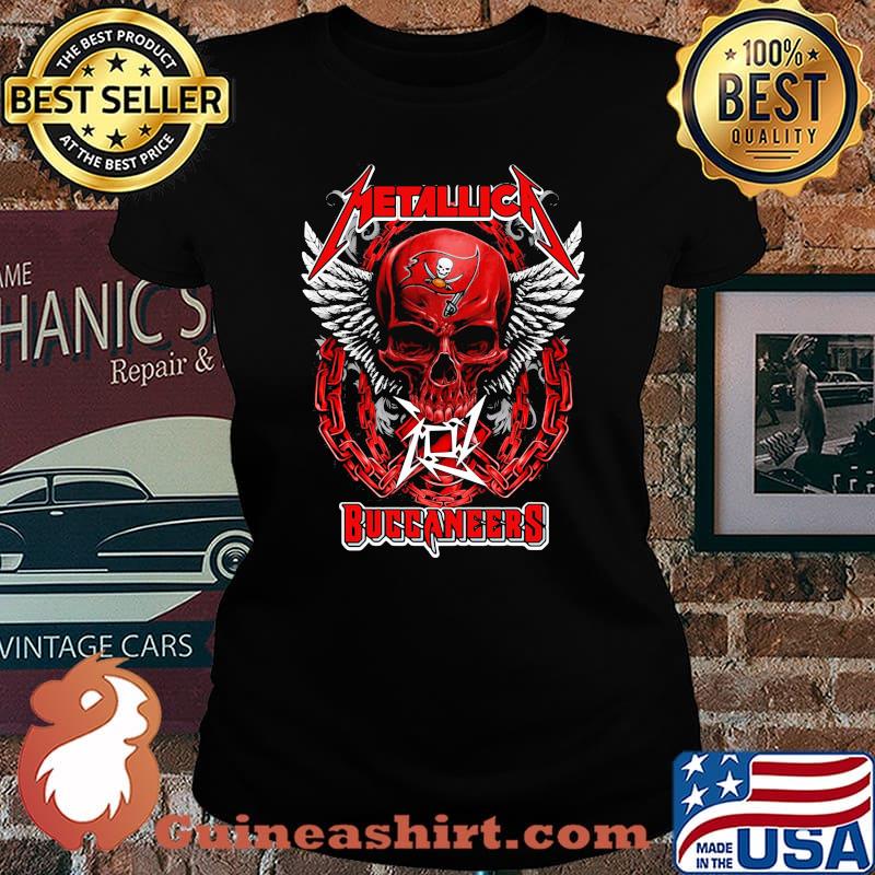 Skull wings metallica tampa bay buccaneers s Laides tee