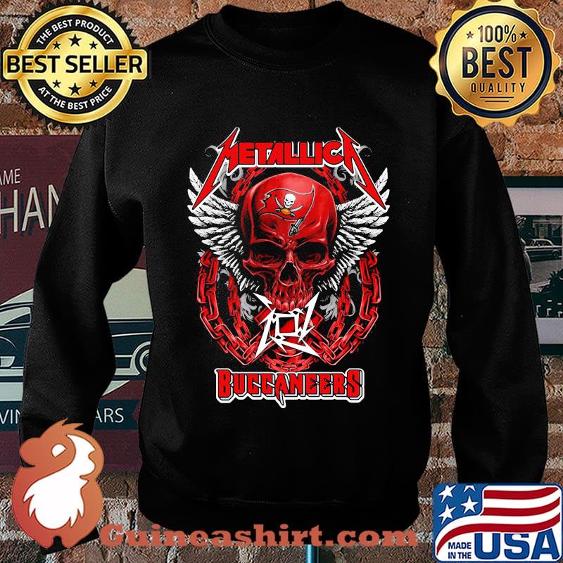 Skull wings metallica tampa bay buccaneers s Sweater