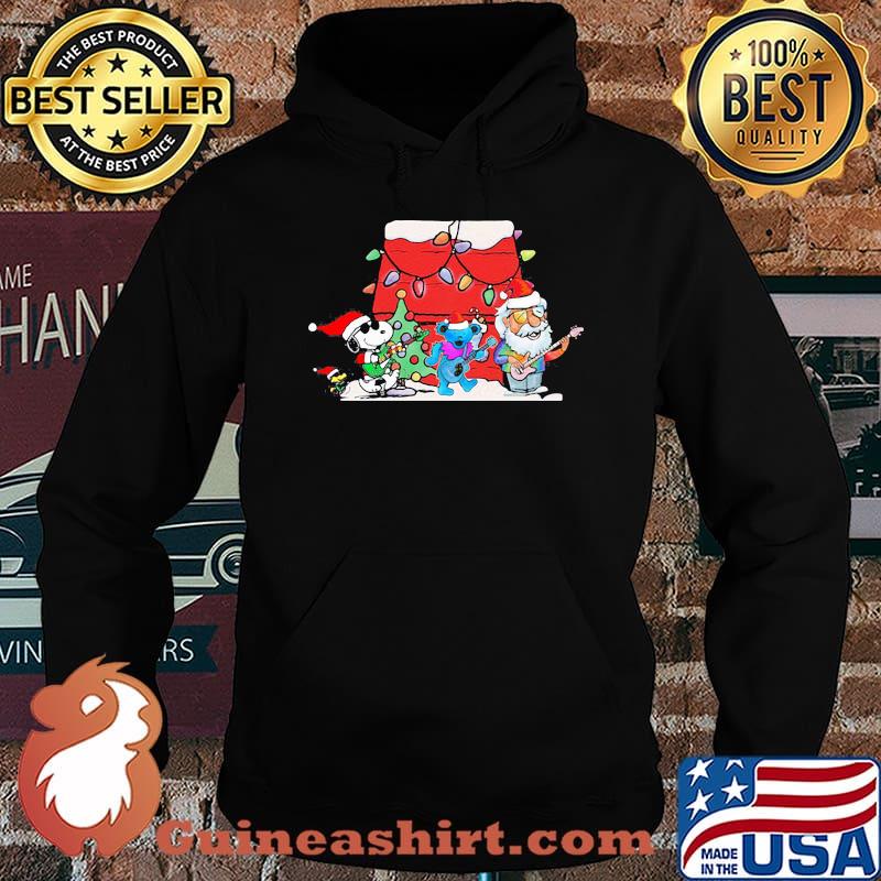 Snoopy and bears santa playing guitars merry christmas s Hoodie