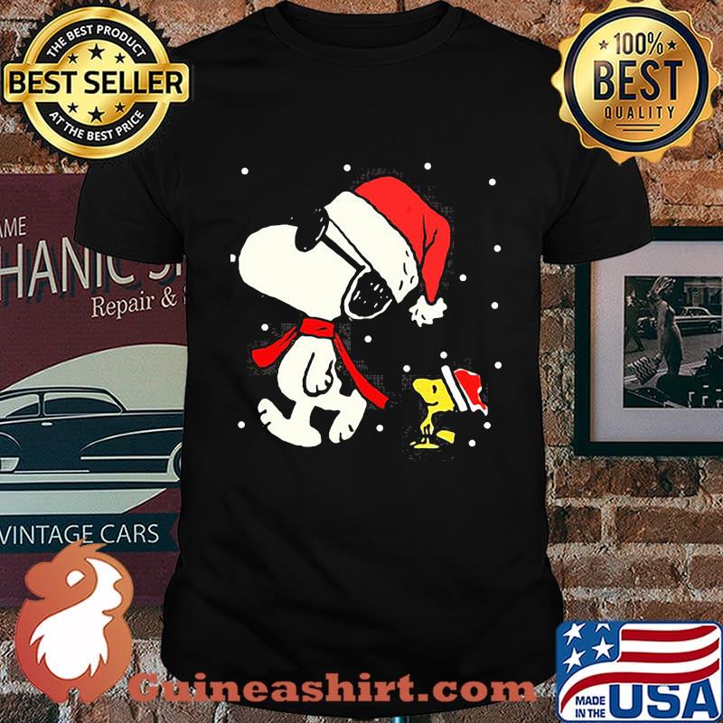 Snoopy and woodstock merry christmas shirt