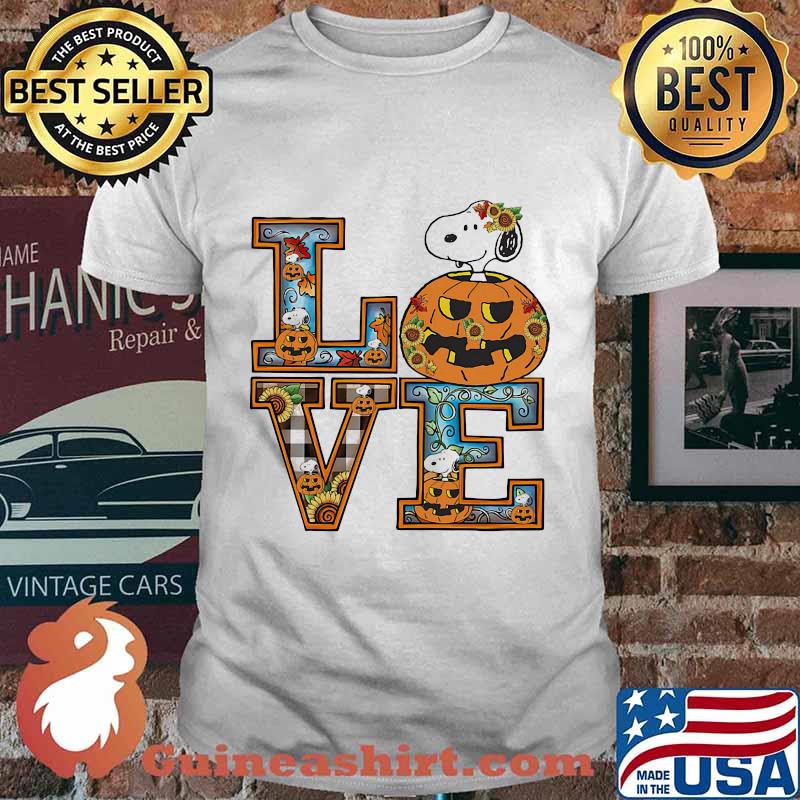 Snoopy love sunflowers halloween shirt