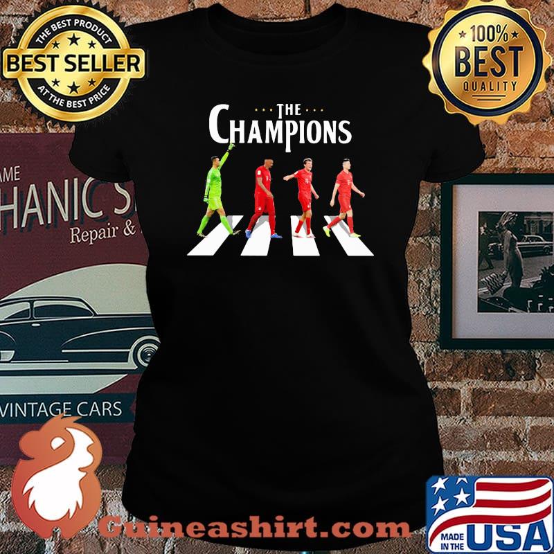 Soccer the champions crossing the line s Laides tee