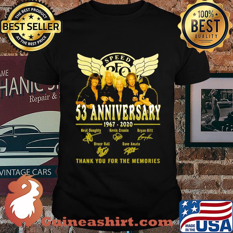Speed wagon 53 anniversary 1967 2020 thank you for the memories signatures shirt