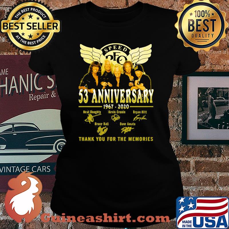 Speed wagon 53 anniversary 1976 2020 thank you for the memories signatures s Laides tee