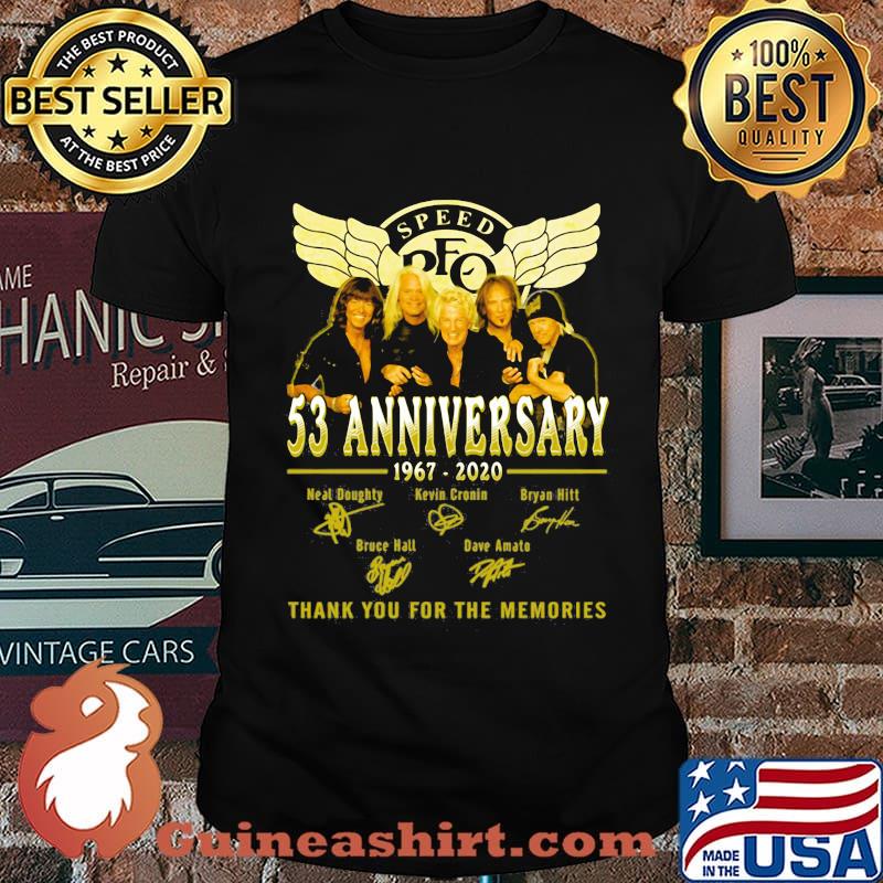 Speed wagon 53 anniversary 1976 2020 thank you for the memories signatures shirt