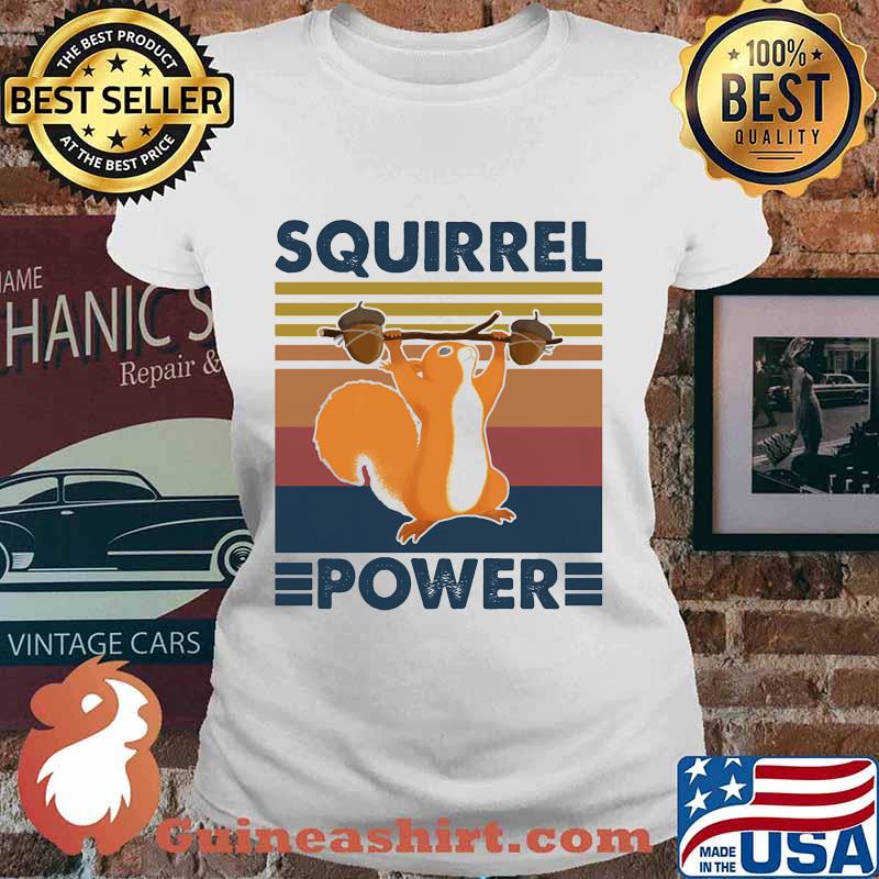 Squirrel power vintage retro s Ladies tee