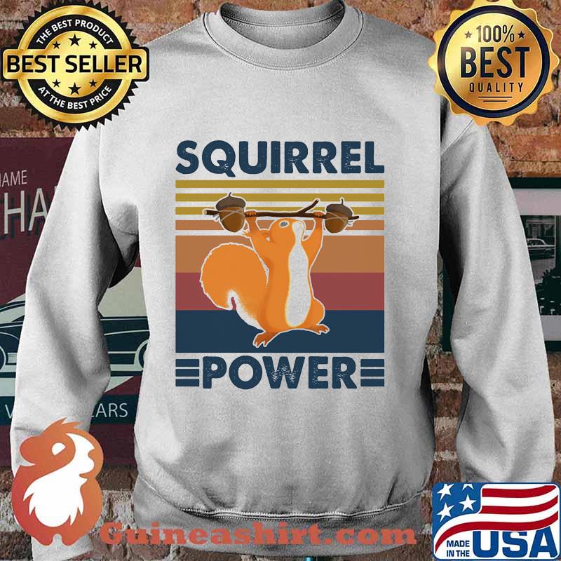 Squirrel power vintage retro s Sweater