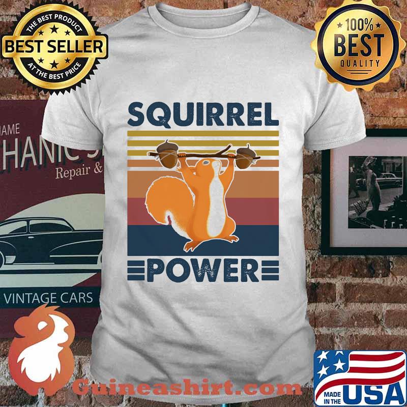 Squirrel power vintage retro shirt