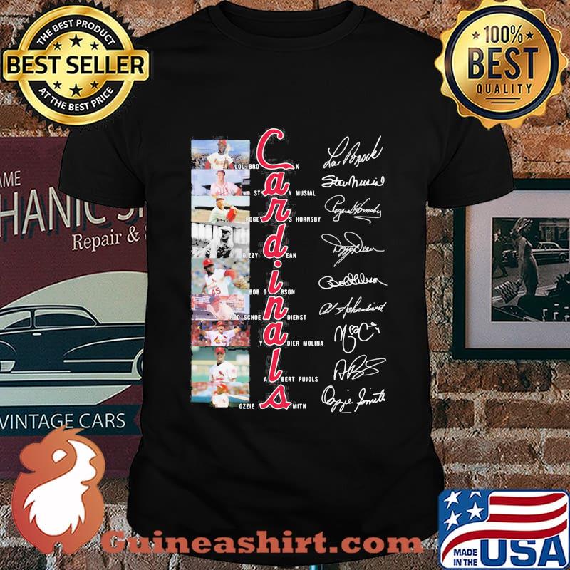 St.louis cardinals team baseball players signatures shirt