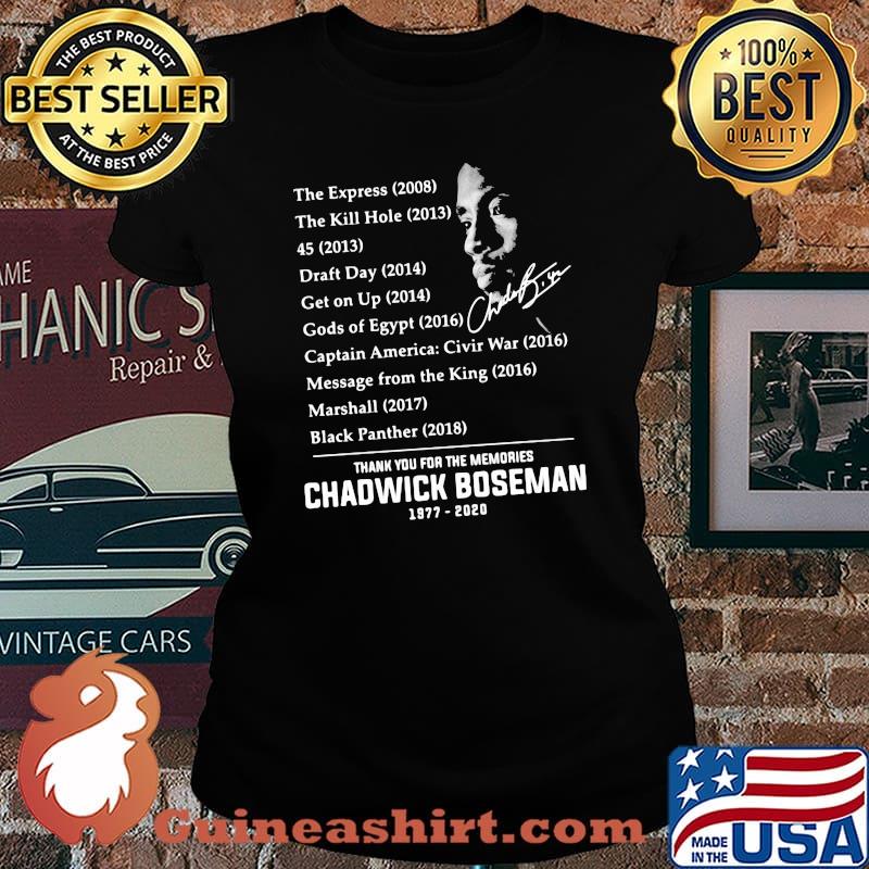 The express the kill hole 45 draft day get on up thank you for the memories rip chadwick signatures s Laides tee
