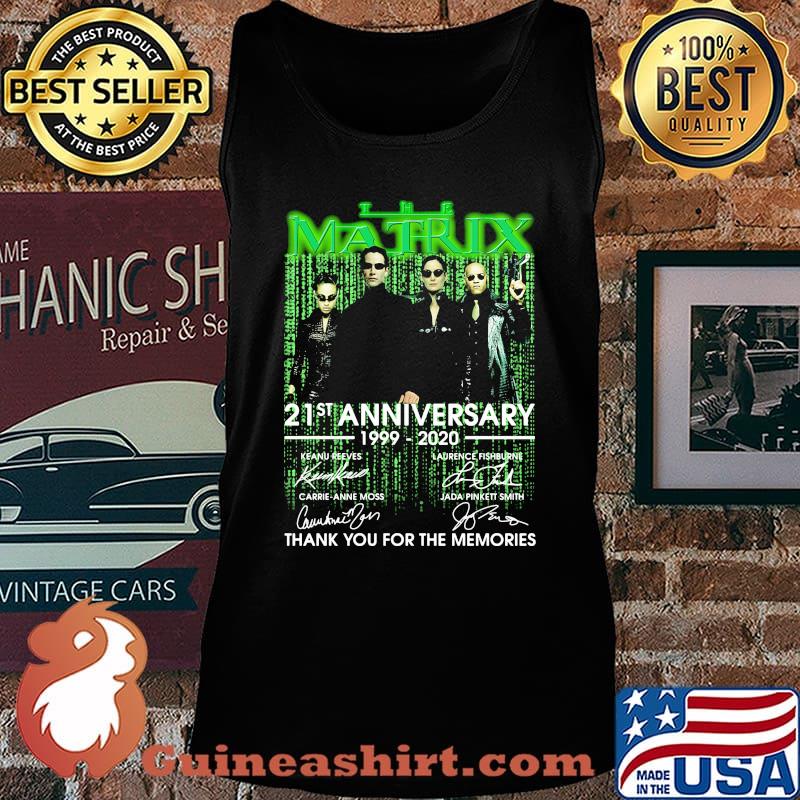 The matrix 21st anniversary 1999 2020 thank for the memories signatures s Tank top