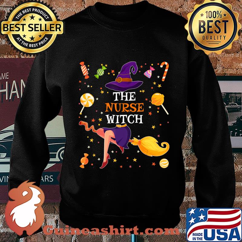 The Nurse Witch Funny Matching Family Halloween Candy Gift T-Shirt Sweater
