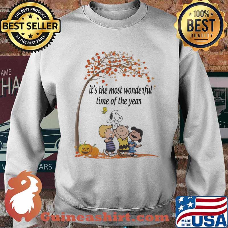The peanuts it's the most wonderful time the year leaves tree s Sweater