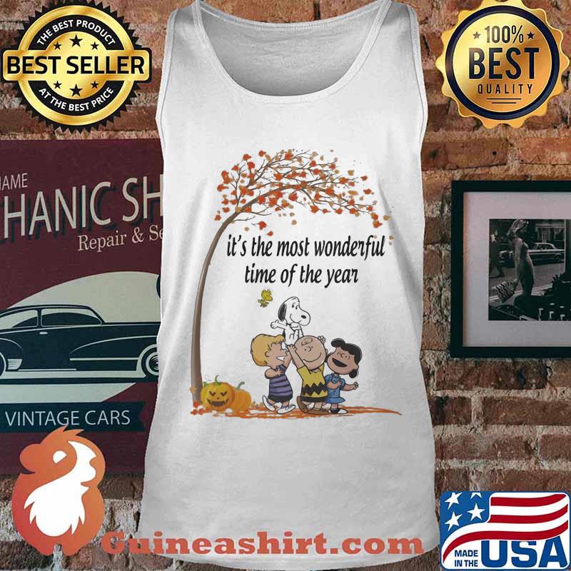 The peanuts it's the most wonderful time the year leaves tree s Tank top