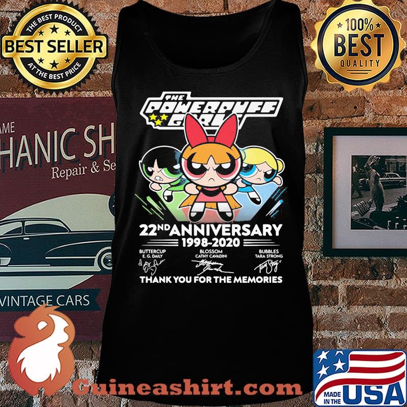The powerpuff girls 22nd anniversary 1998 2020 thank you for the memories signatures s Tank top