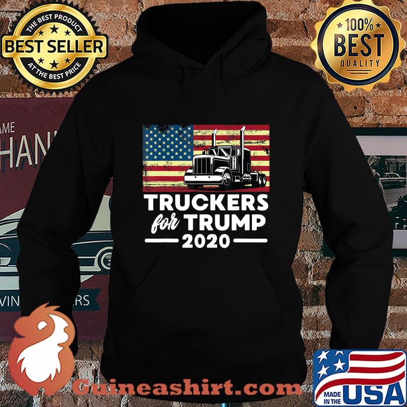 Truckers For Trump 2020 Pro-Trump Truck Drivers Apparel T-Shirt Hoodie