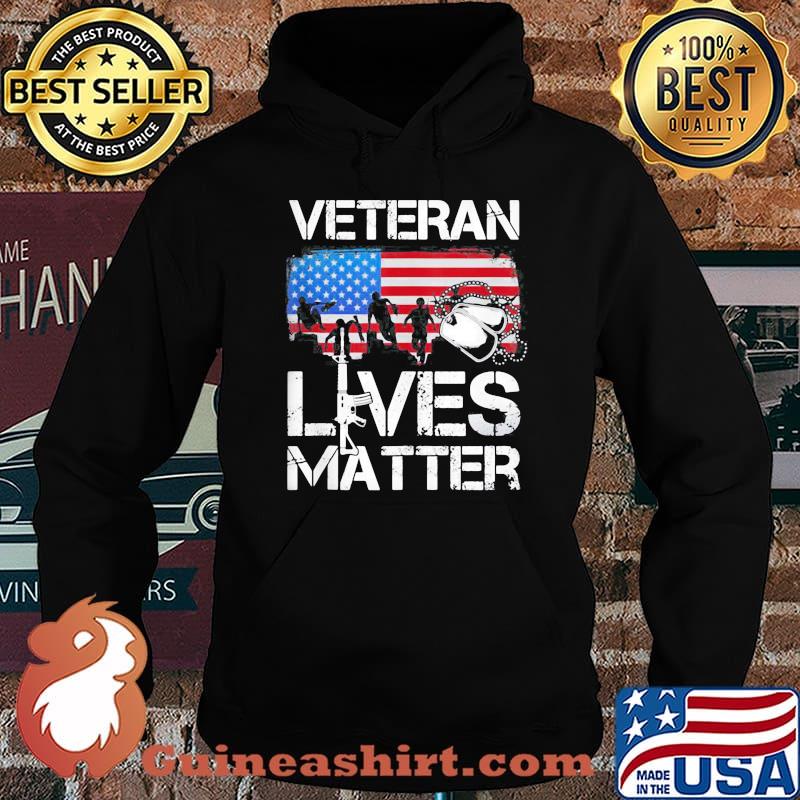 Veteran Lives Matter American Flag Independence Day Shirt Hoodie