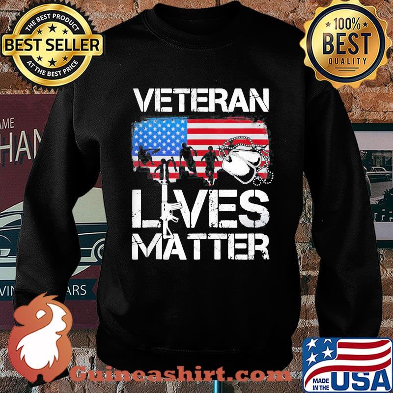 Veteran Lives Matter American Flag Independence Day Shirt Sweater