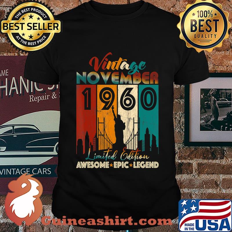 Vintage 1960 Limited Edition 69th Birthday 60 Year Old Gifts T-Shirt
