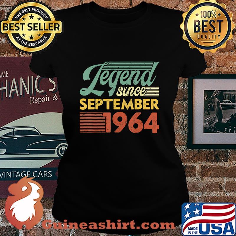 Vintage Legend Since September 1964 Birthday T-Shirt Laides tee